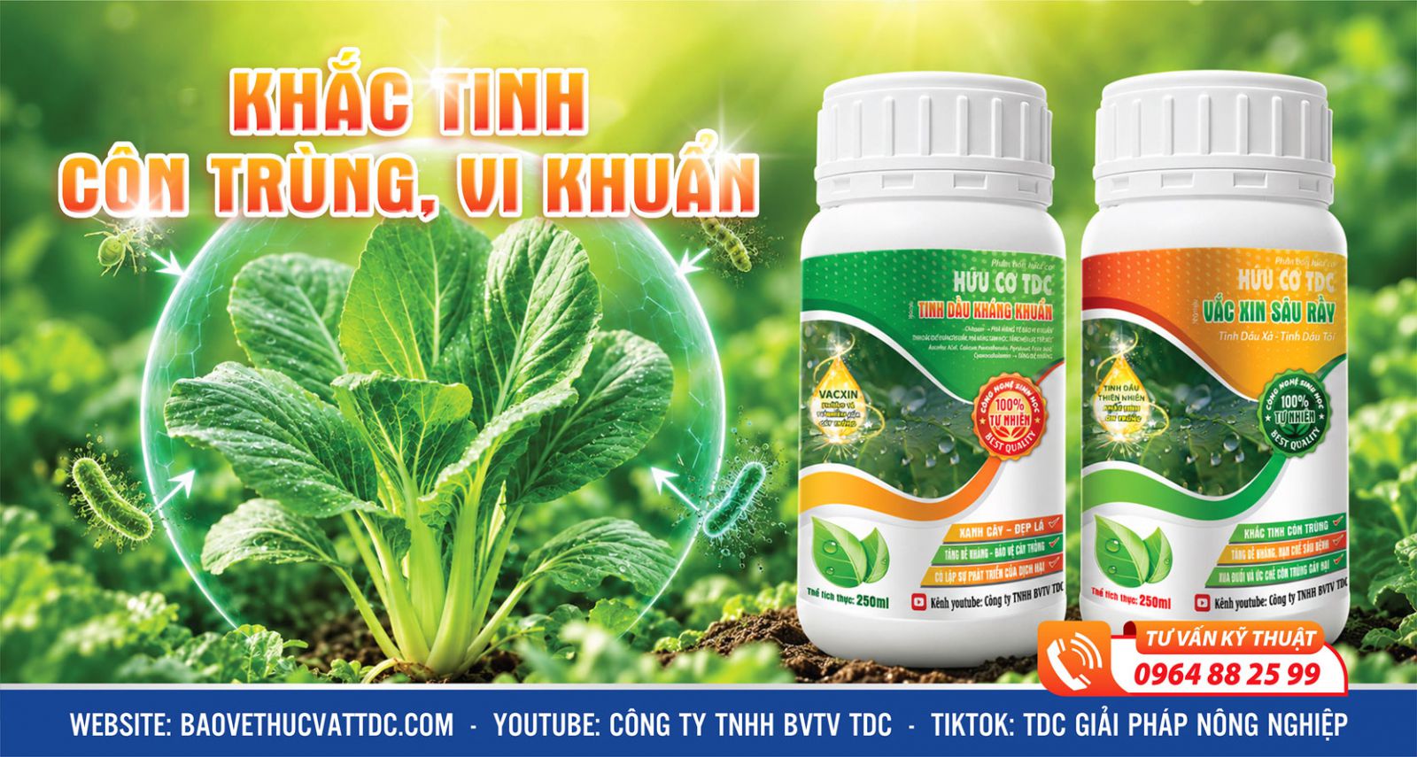 sản phẩm vắc xin sâu rầy và tinh dầu kháng khuẩn