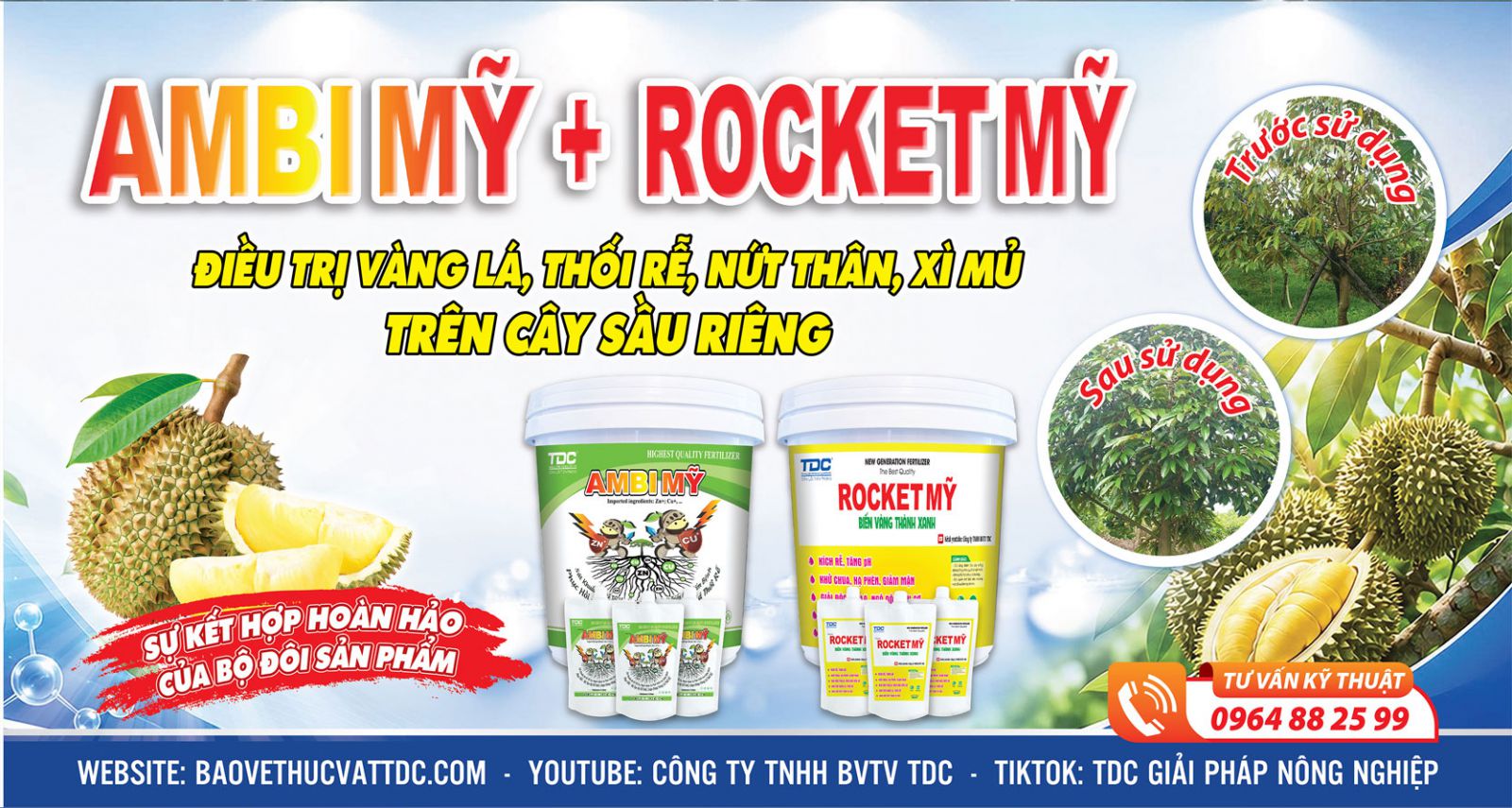 Bộ đôi phục hồi cây sầu riêng sau thu hoạch