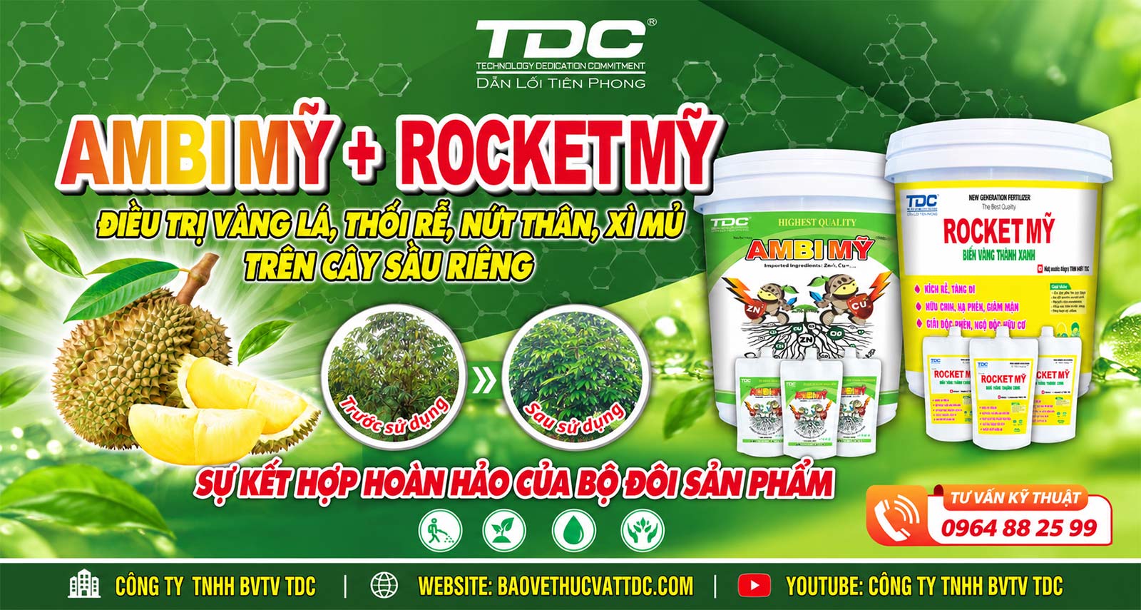 Bộ đôi phục hồi cây sầu riêng sau thu hoạch